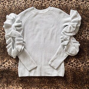 BP Ribbed Knit Sweater in Light Gray